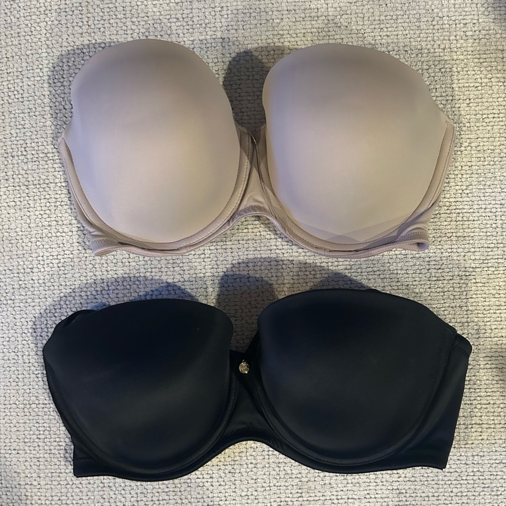 Pearl by Venus Convertible Strapless Bra Set Of 2-Size 34DD NEW💋